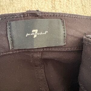 7 For All Mankind Black Coated Jeans. Bootcut. Never worn